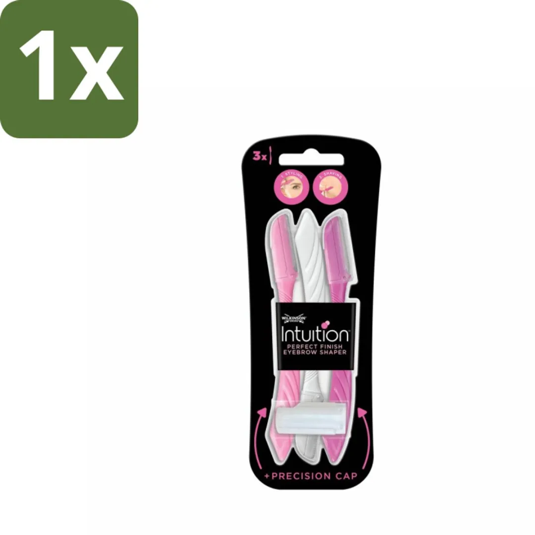 Wilkinson Sword Intuition Navulmesjes Wenkbrauw Shaper - 3 Mesjes - Roze