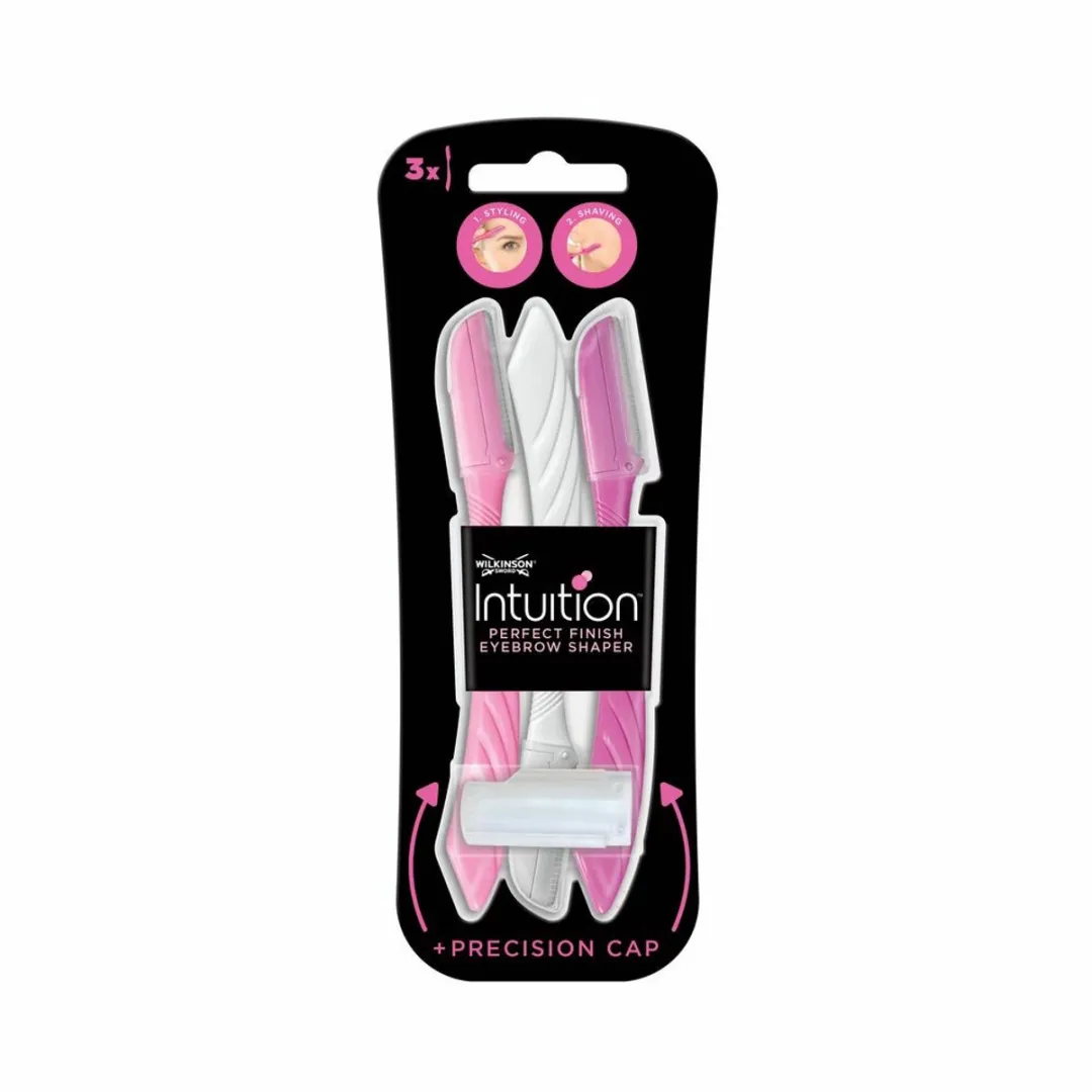 Wilkinson Sword Intuition Navulmesjes Wenkbrauw Shaper - 3 Mesjes - Roze