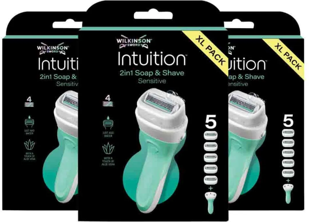 Wilkinson Intuition 2in1 Scheersysteem - 3x5 Navulmesjes XL - Wit/Groen