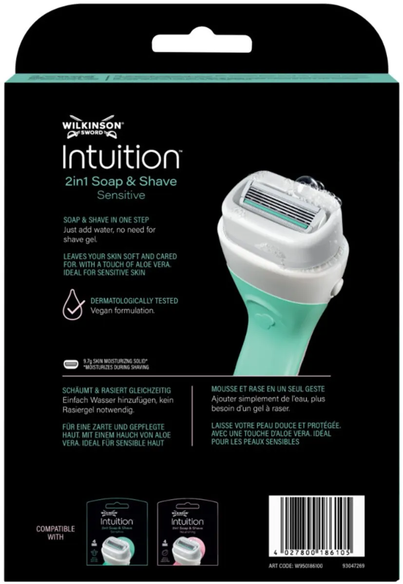Wilkinson Intuition 2in1 Scheersysteem - 3x5 Navulmesjes XL - Wit/Groen - afbeelding 6 van 6