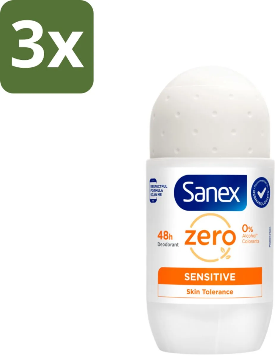 Sanex Deodorant Zero% Sensitive Roller 50ml