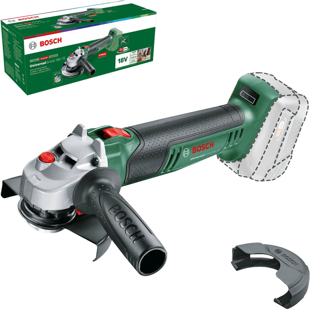 Bosch UniversalGrind 18V-75 Haakse Slijper 125mm - MPN 06033E5001