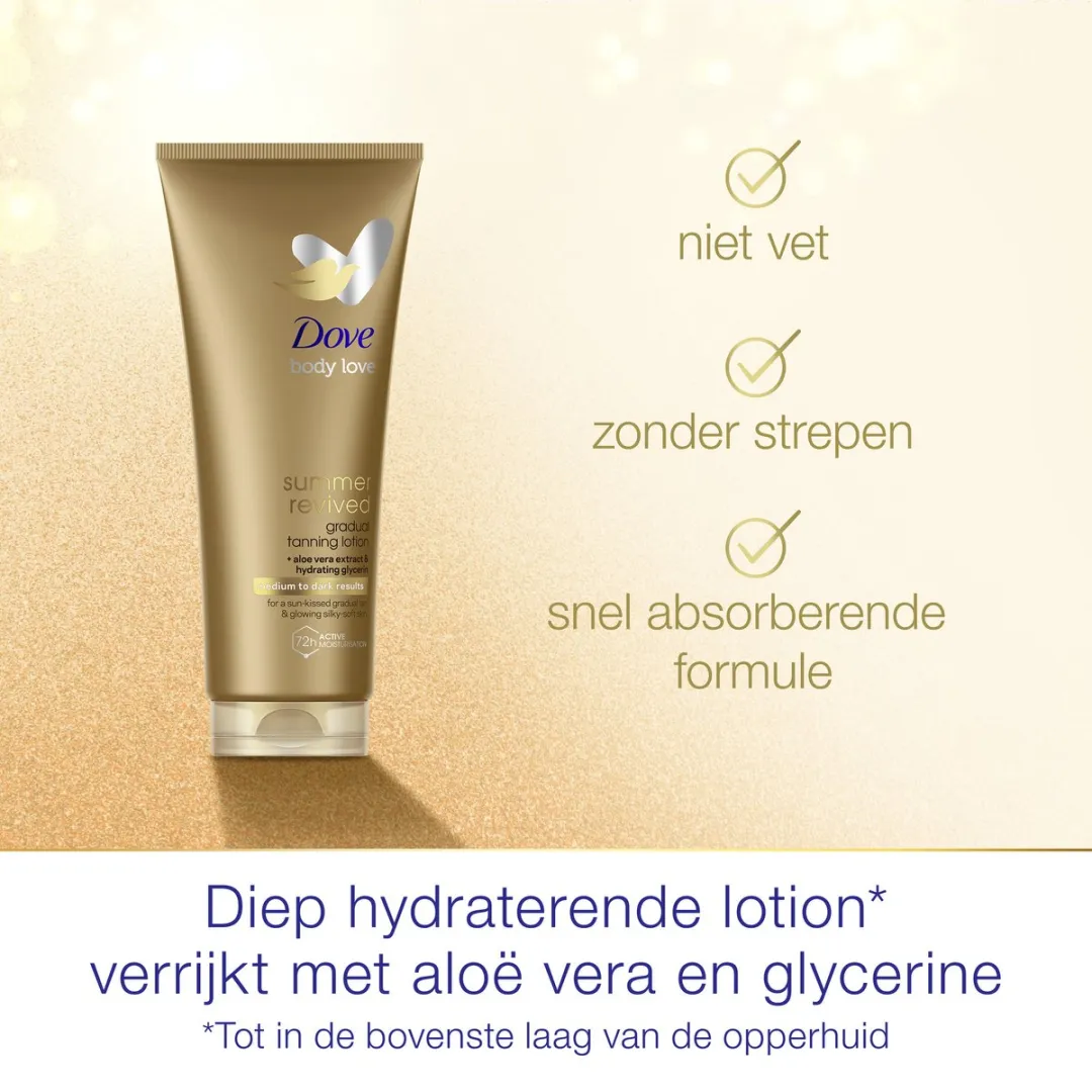 Dove Body Love Zelfbruinende Bodylotion Medium-Dark 200ml