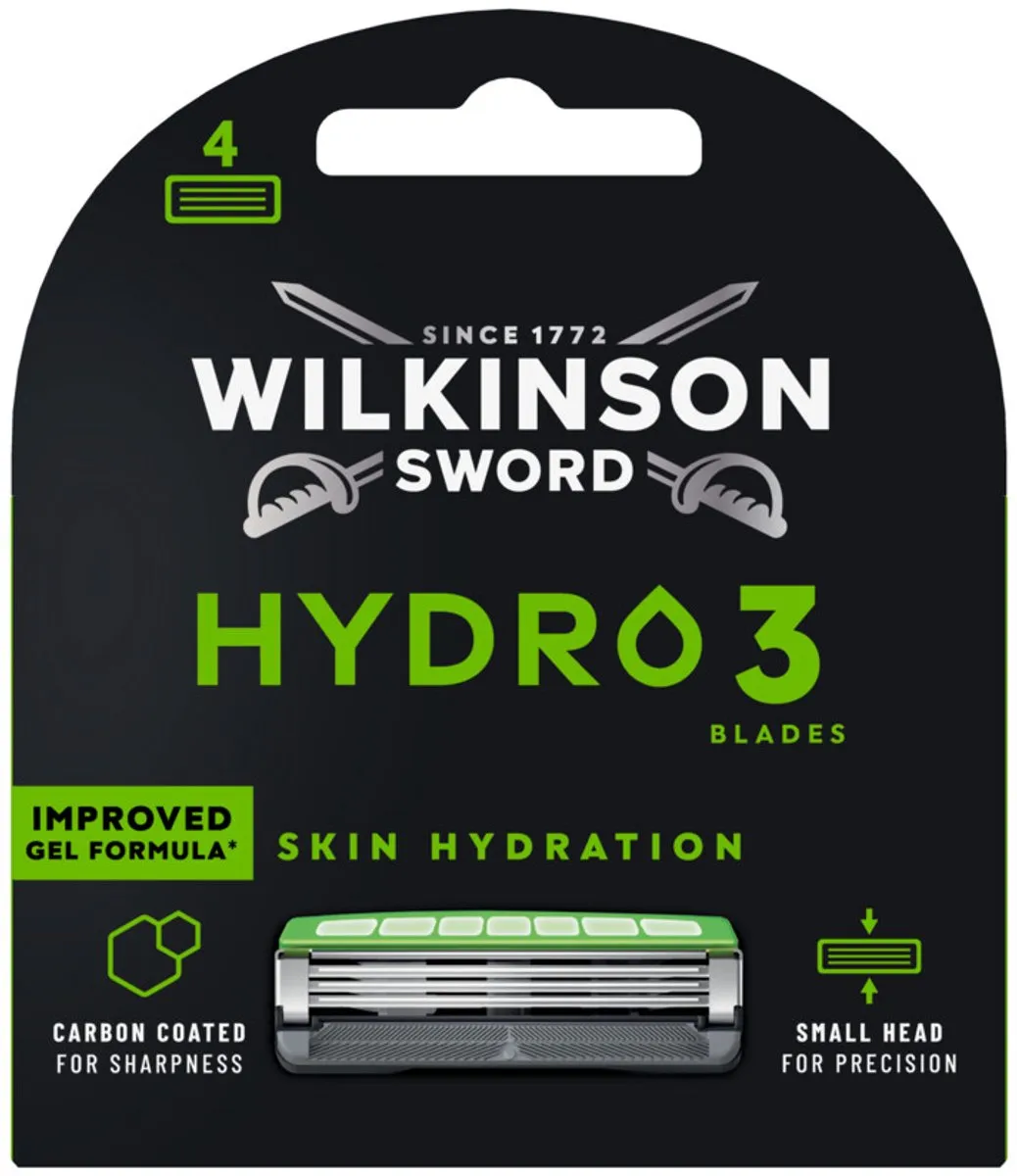 Wilkinson Hydro 3 Navulmesjes - 20 Stuks (3x4) - Groen/Zilver/Zwart