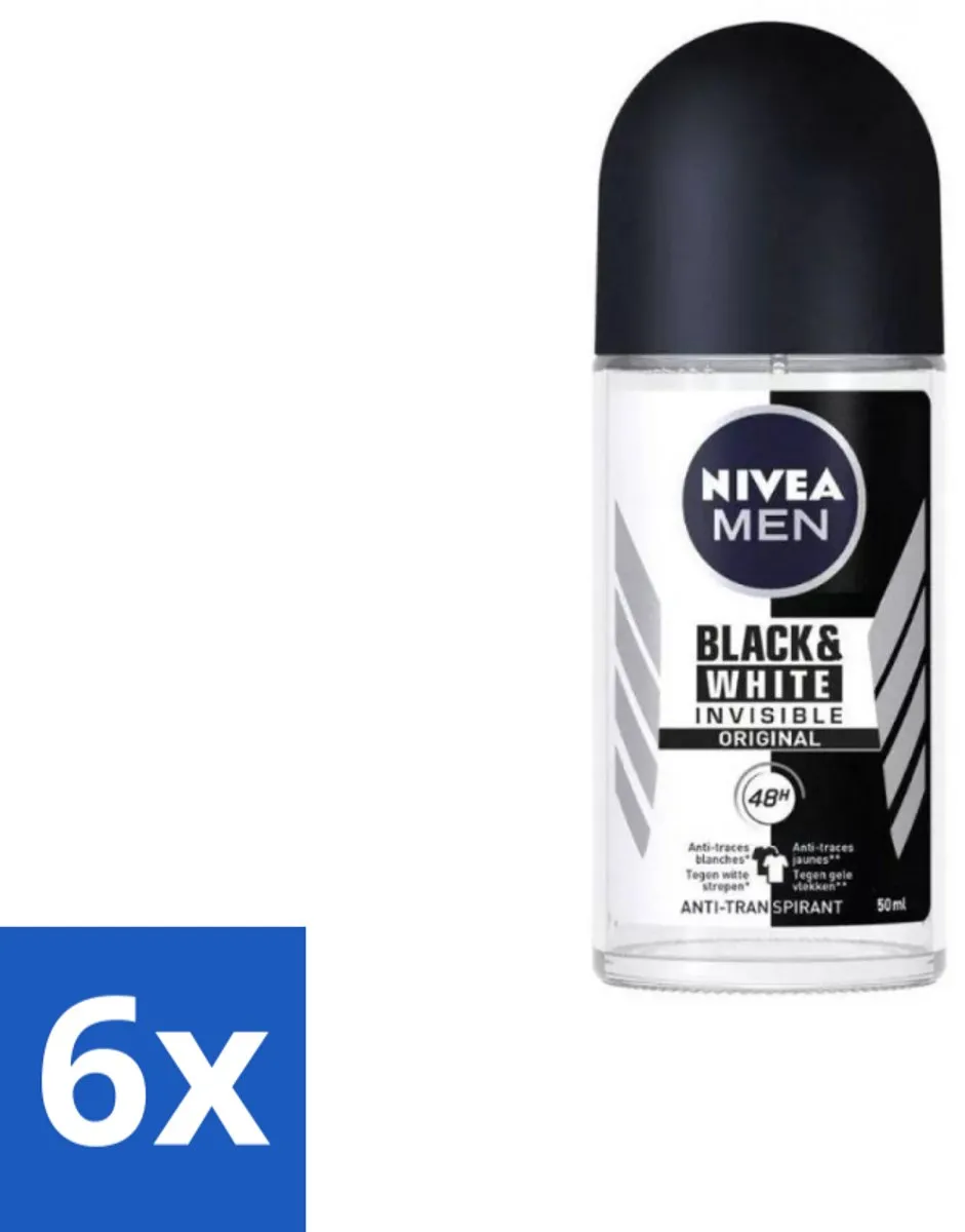 NIVEA Men Invisible for Black & White Deodorant Roller 50ml