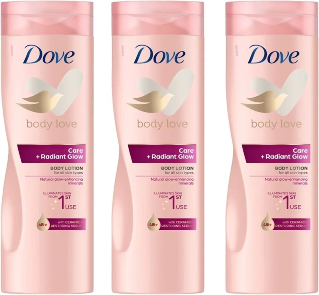 Dove Body Love Care Radiant Glow Bodylotion 1200ml - 3 Stuks