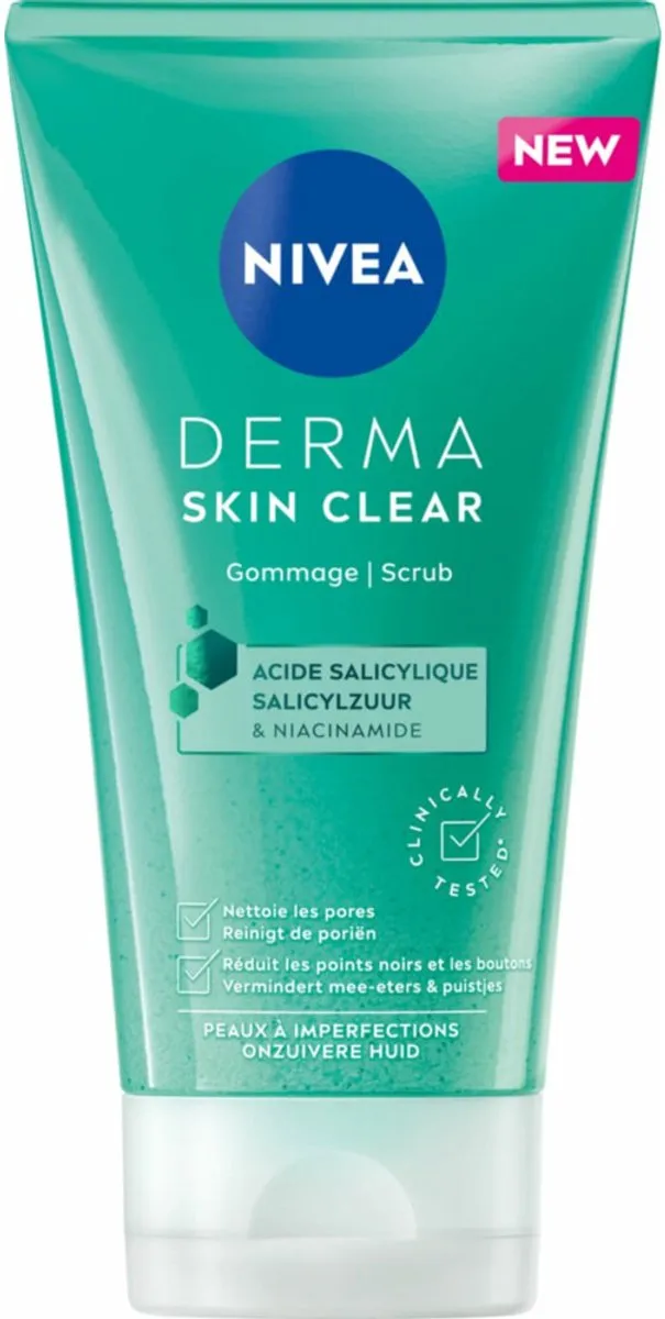 NIVEA Derma Huidzuiver Gezichtsscrub 150ml - Salicylzuur & Niacinamide