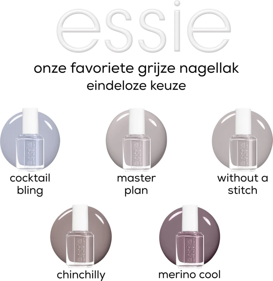 essie Original 387 Apres Chic Nagellak - 13,5 ml - Grijs Glitter
