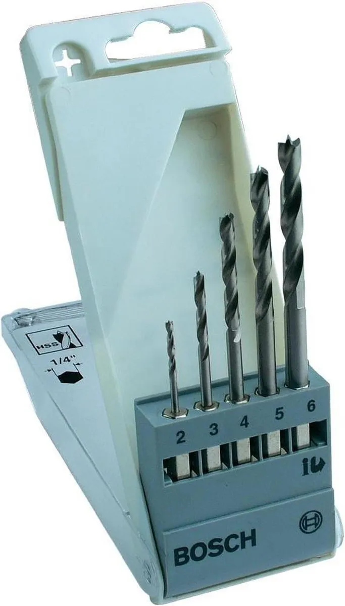 Bosch Hout-spiraalboorset 5-delig 2-6mm