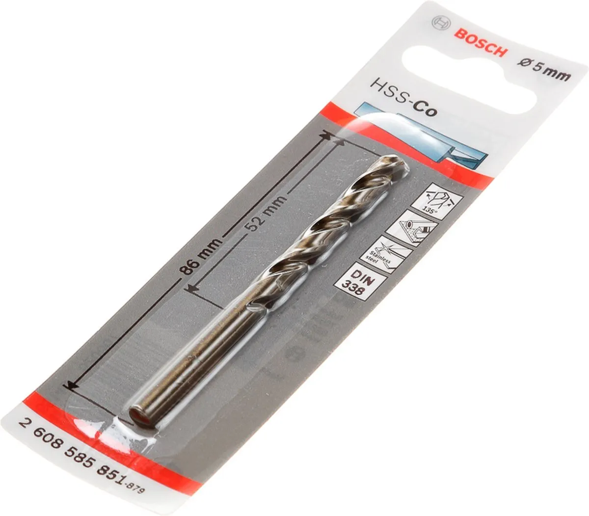 Bosch Metaalboren HSS-Co 5mm - 5x52x86mm - 1 Stuk