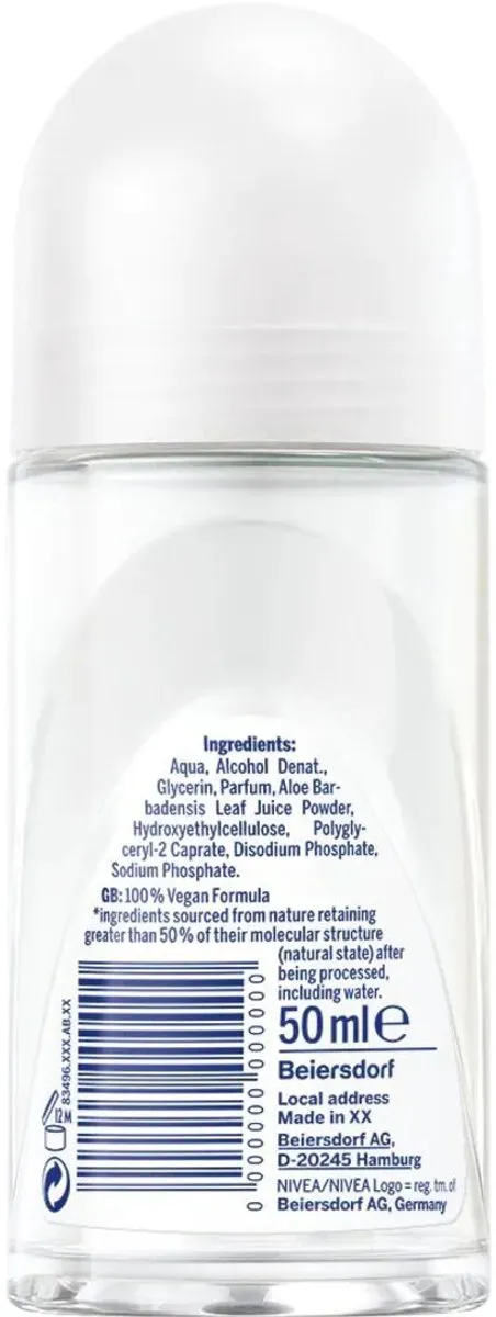 NIVEA Deodorant Roller Naturally Good Aloe Vera 50ml