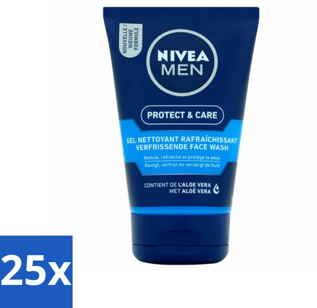 NIVEA MEN Protect & Care Reinigingsgel 100ml - 25 Stuks