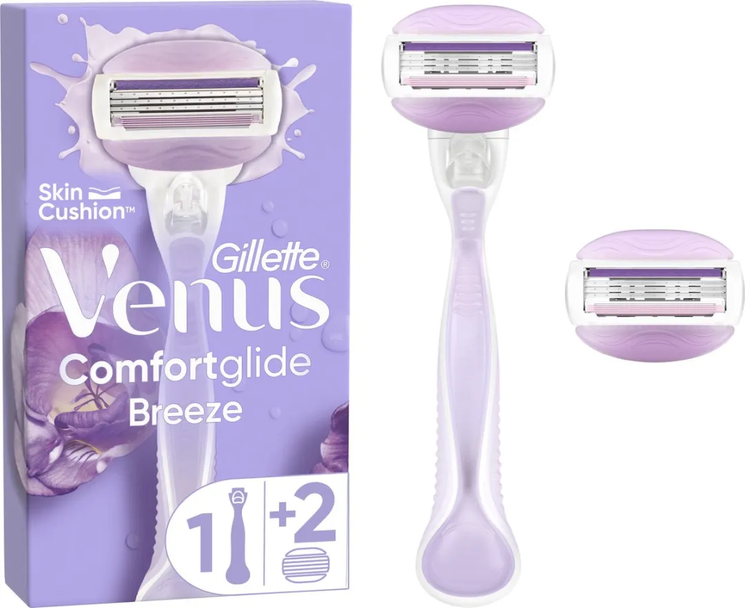 Gillette Venus Comfortglide Breeze Scheermes - 2 Stuks - 3 Bladen - Paars