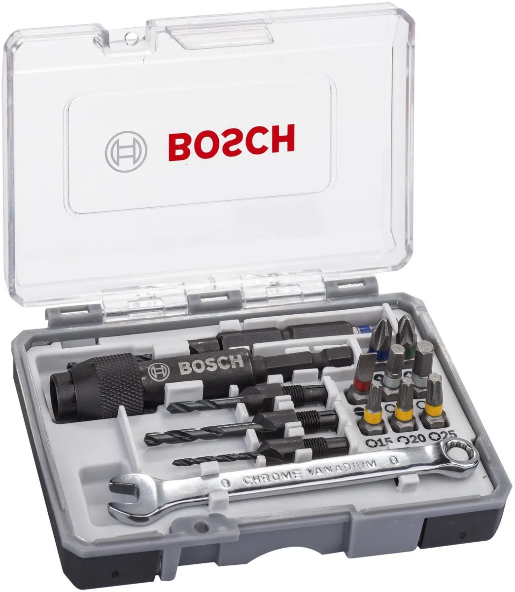 Bosch 20-delig Drill & Drive Set - met HSS boren en bits
