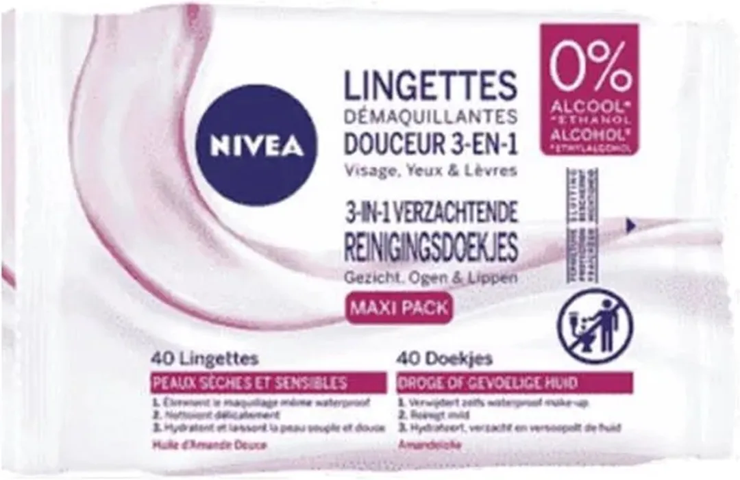 NIVEA Verzachtende Reinigingsdoekjes 25ml
