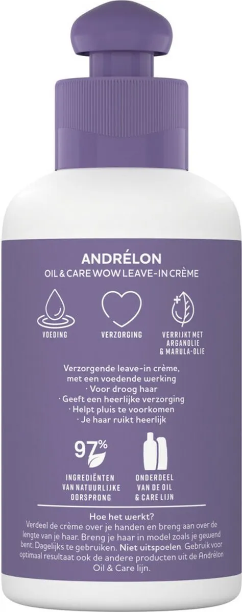 Andrélon WOW Leave-In Crème Oil & Care 180ml