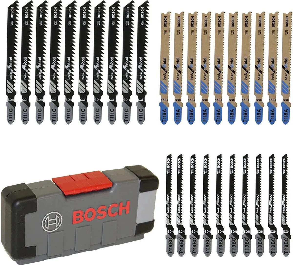 Bosch ToughBox B Zaagbladen Decoupeer - 30 Stuks - Metaal/Hout