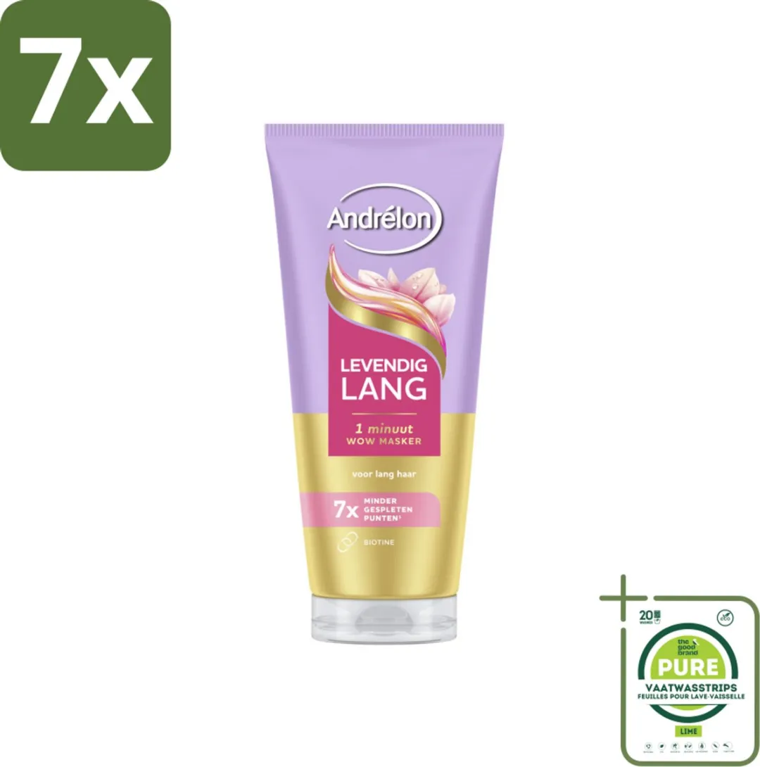 Andrélon Levendig Lang Haarmasker 180ml - 7 Stuks