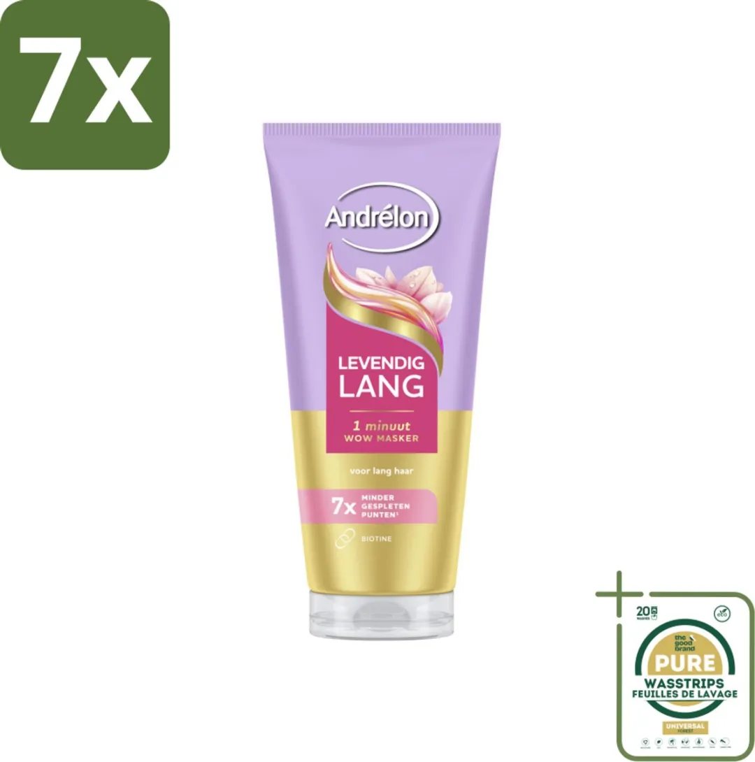 Andrélon Levendig Lang Haarmasker 180ml - 7 Stuks