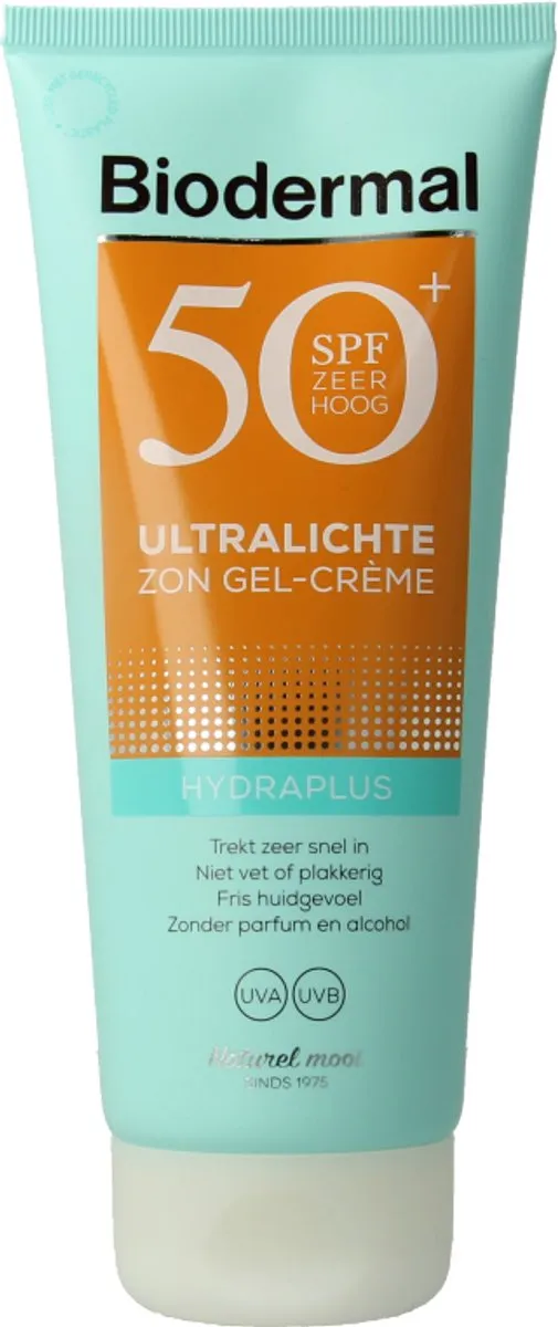 Biodermal Hydraplus Ultralichte Zon Gel-Crème SPF 50 150ml