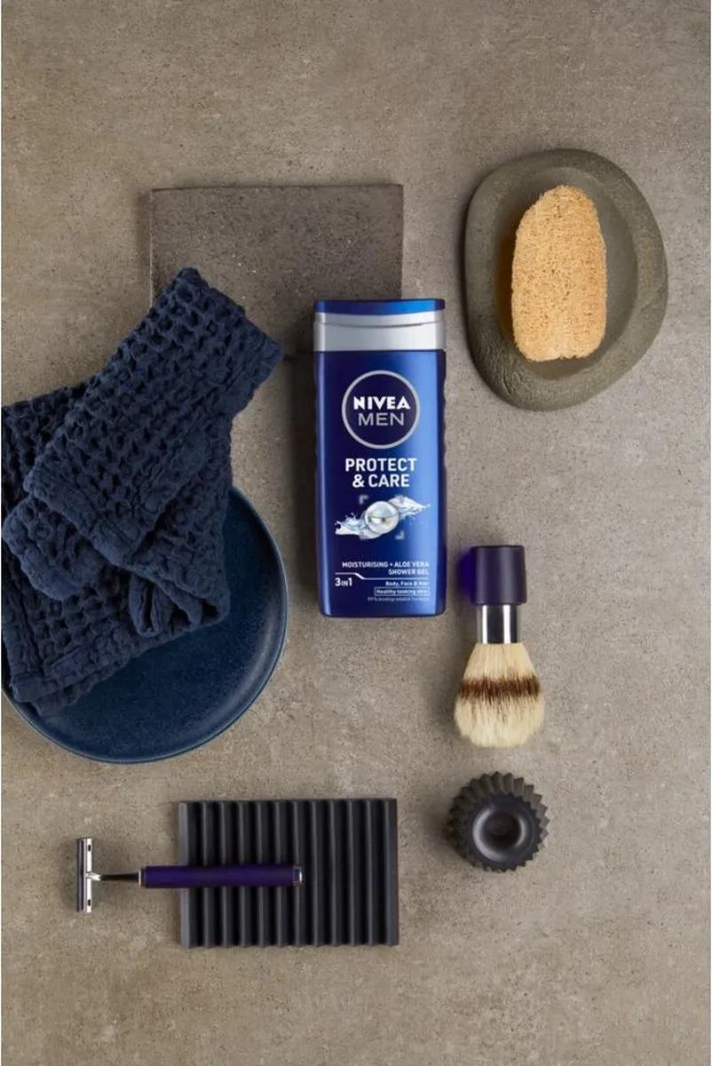 NIVEA Men Douchegel Protect & Care 750ml - 3 Stuks