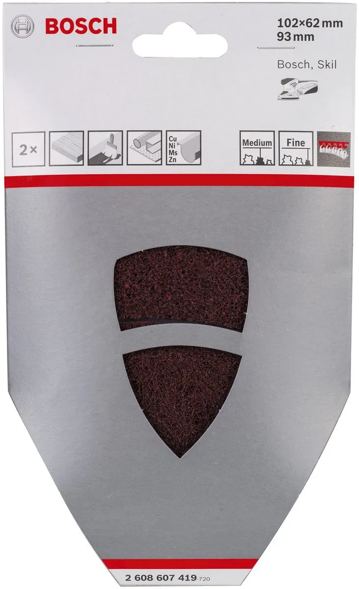 Bosch Reinigingsvliesset 2-delig 102x62cm 93mm