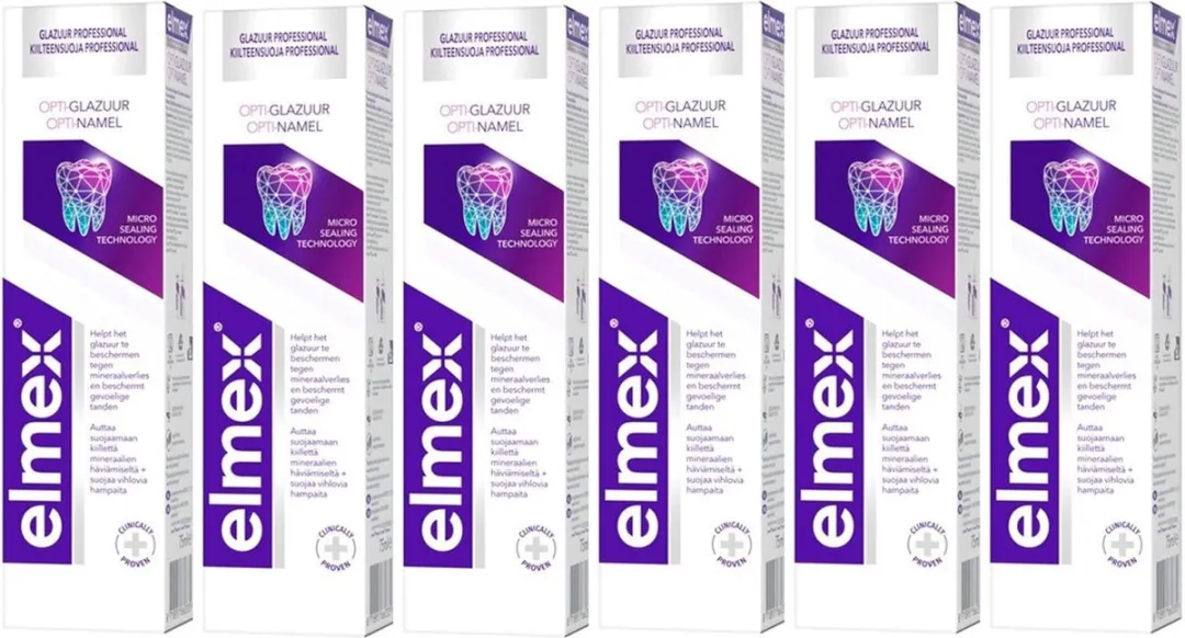Elmex Professional Opti Glazuur Protection Tandpasta 6x75ml