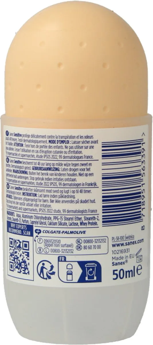 Sanex Dermo Sensitive Deodorant Roller 50ml