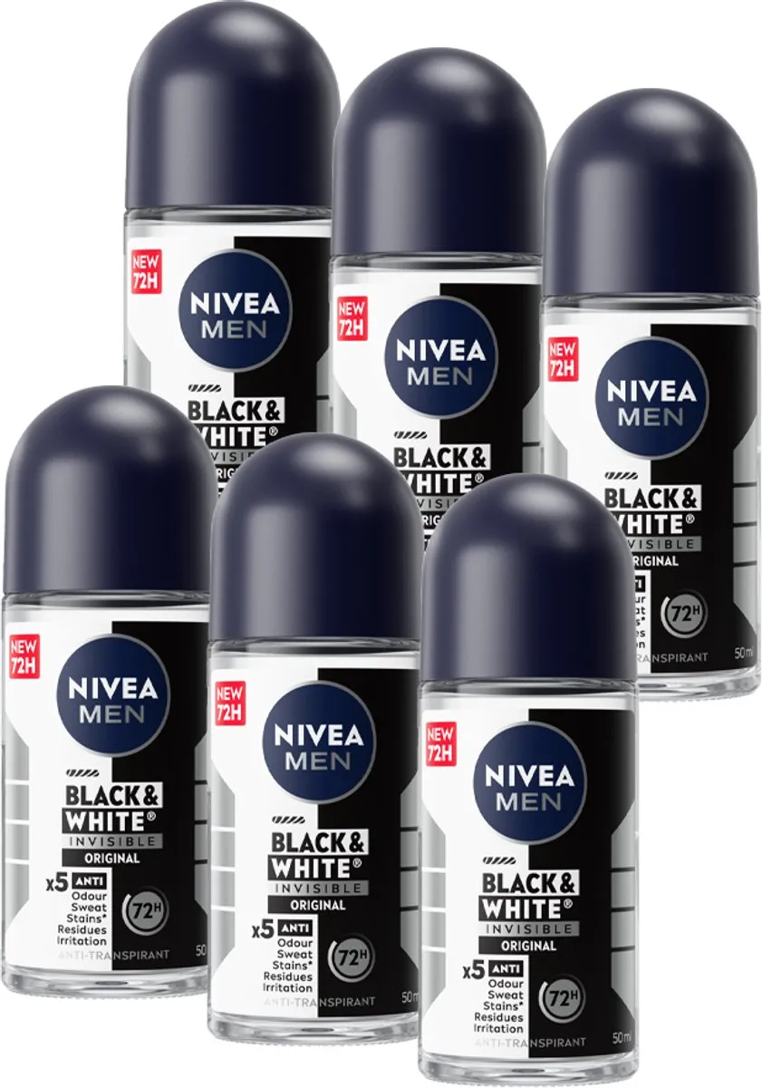 NIVEA MEN Invisible for Black & White Anti-Transpirant Roller