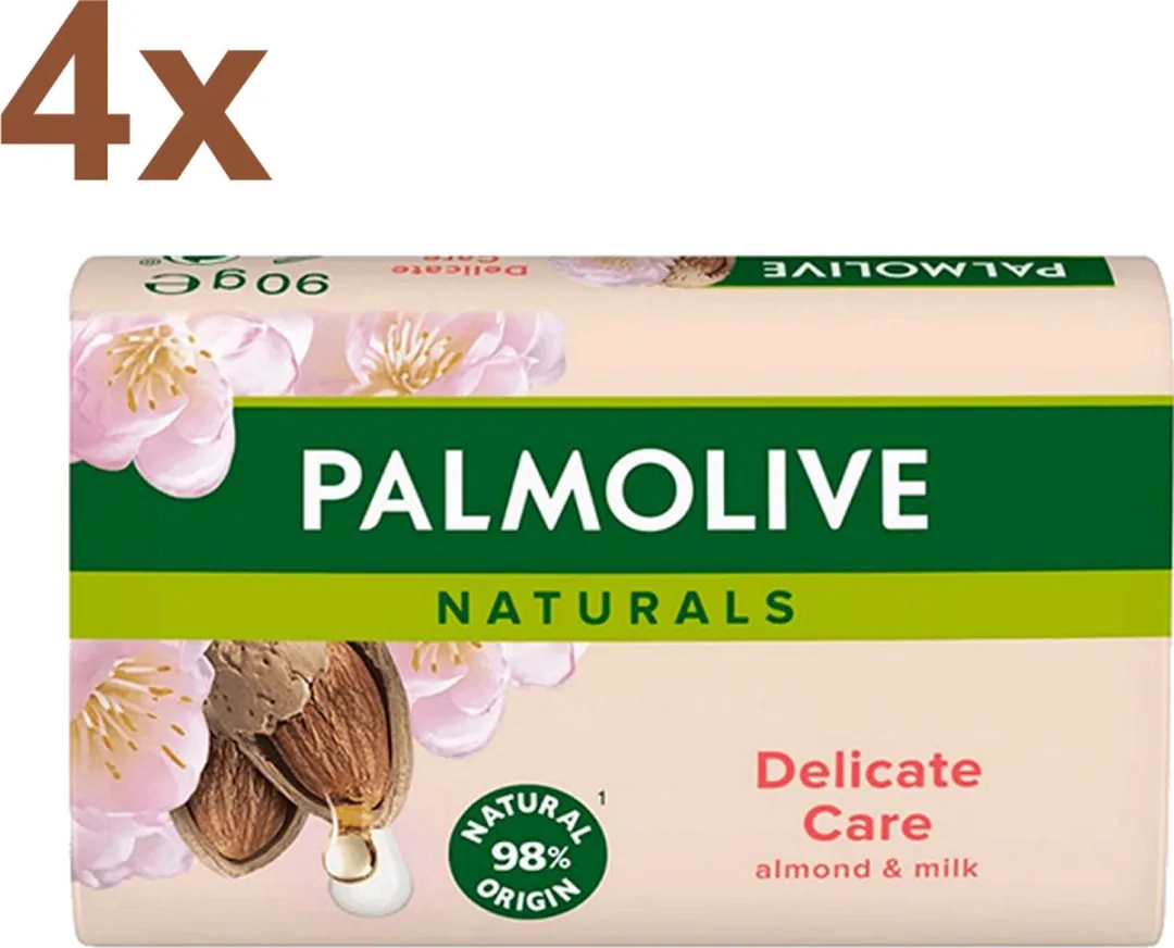 Palmolive Naturals Zeepbar Almond & Milk - 4x 90g
