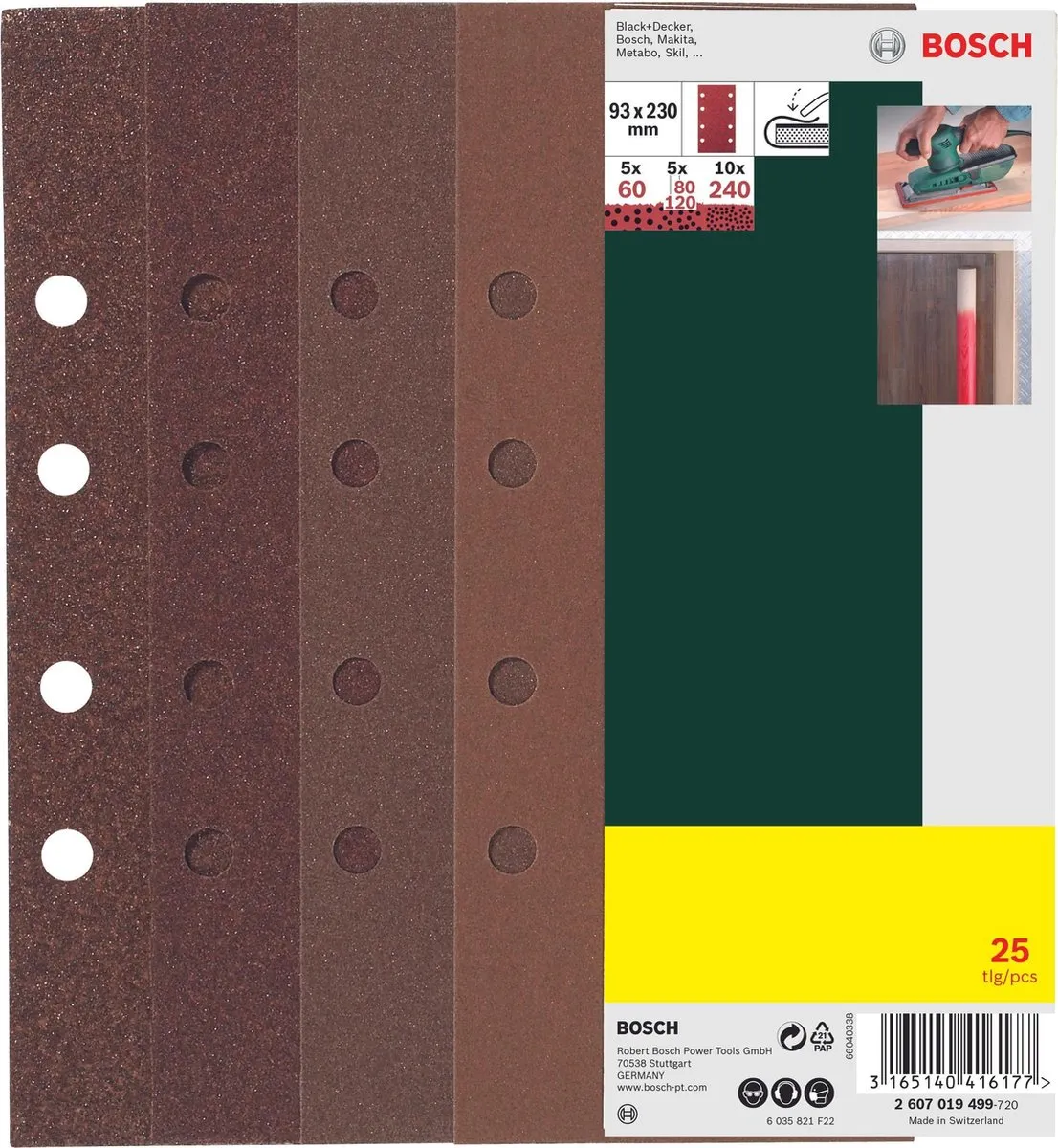 Bosch 25-delige Schuurbladenset