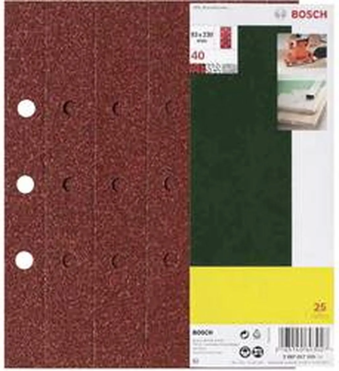 Bosch 25-delige Schuurbladenset - 93x230mm - Korrel 80