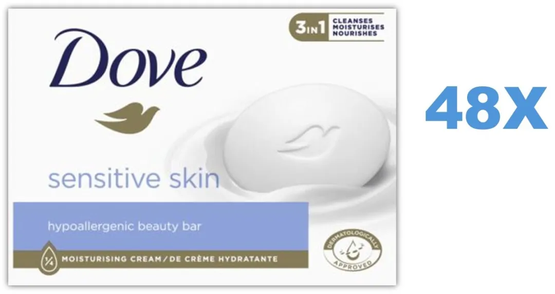Dove Sensitive Zeep 48x90g