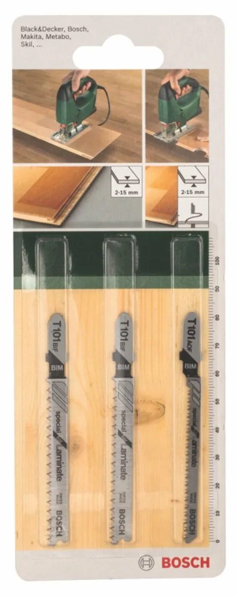 Bosch T-schacht Decoupeerzaagbladen 3-delig - T 101 BIF/AOF