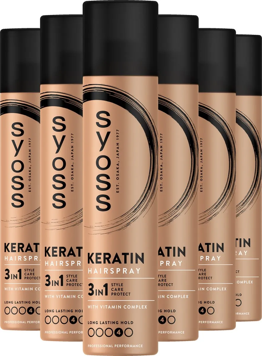 SYOSS Keratin Haarlak 300ml - 6 Stuks