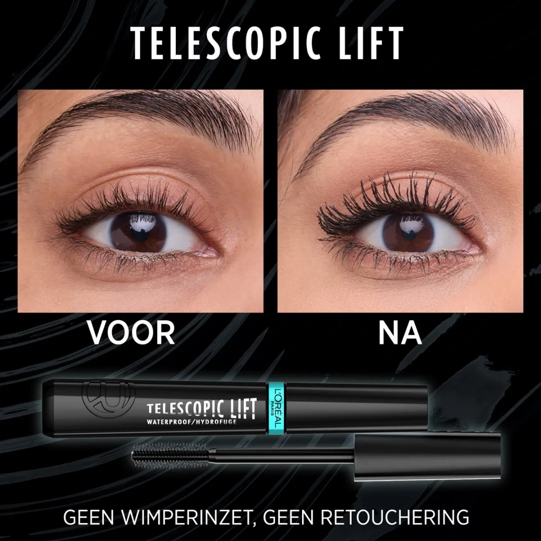 L'Oréal Paris Telescopic Lift Mascara Waterproof - Zwart 9,9ml