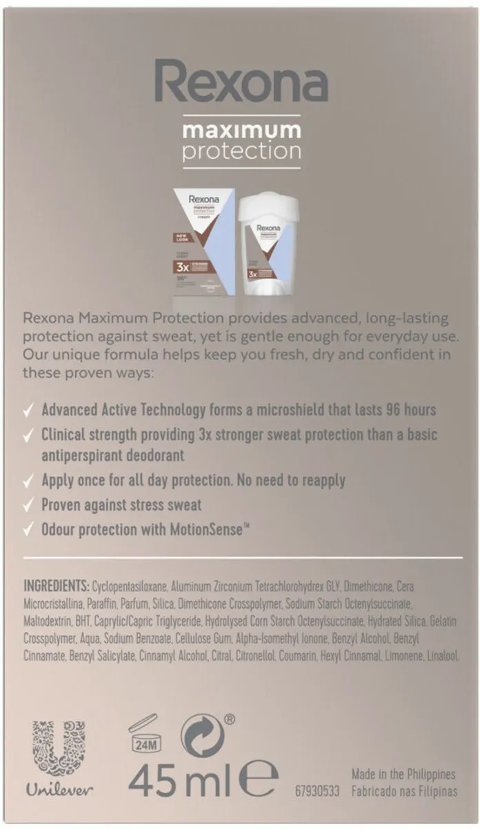 Rexona Maximum Protection Clean Scent Deo Stick - 2x45ml