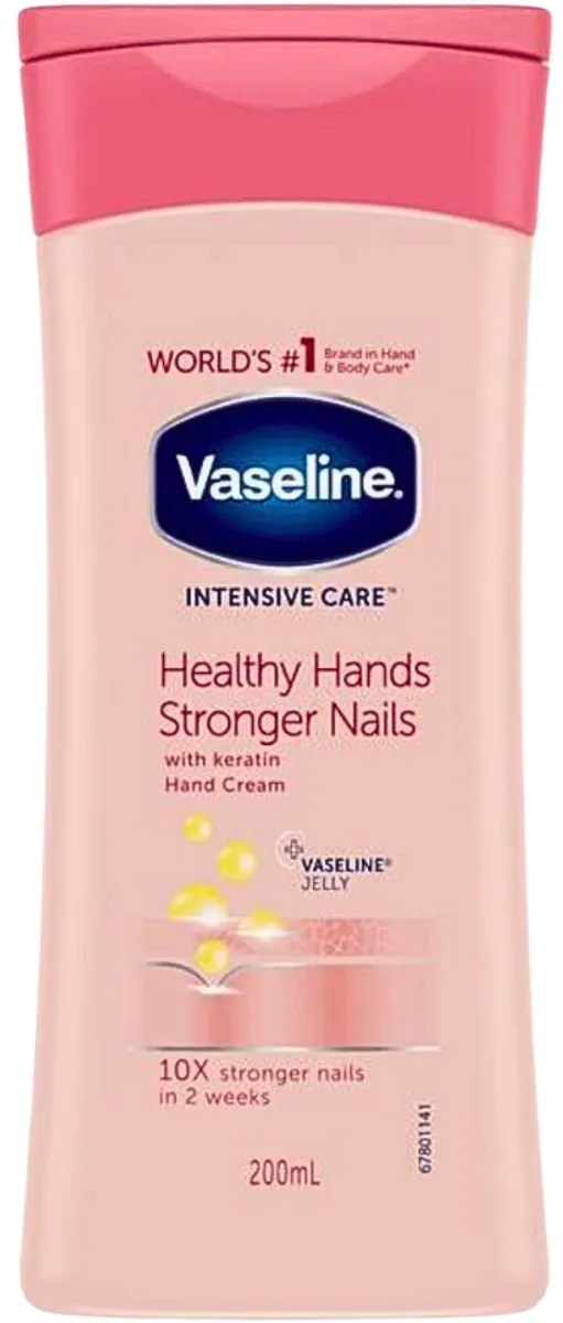 Vaseline Handcrème Healthy Hands & Stronger Nails 200ml - 4 Stuks