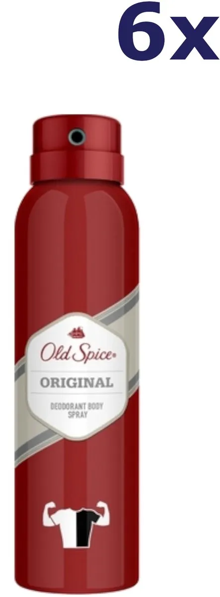 Old Spice Original Deodorant Body Spray - 6x150ml