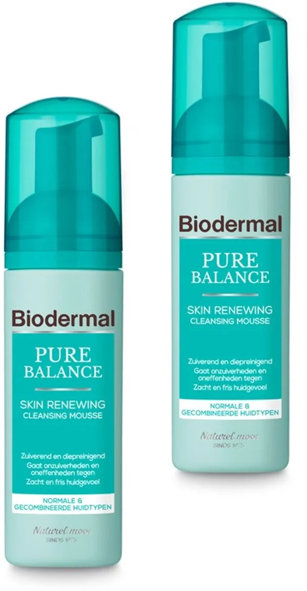 Biodermal Pure Balance Reinigingsmousse 150ml - 2 Stuks