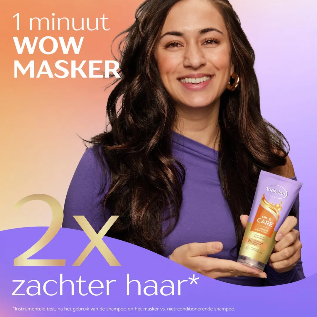 Andrélon 1 Minuut WOW Haarmasker Oil & Care - 6x180ml