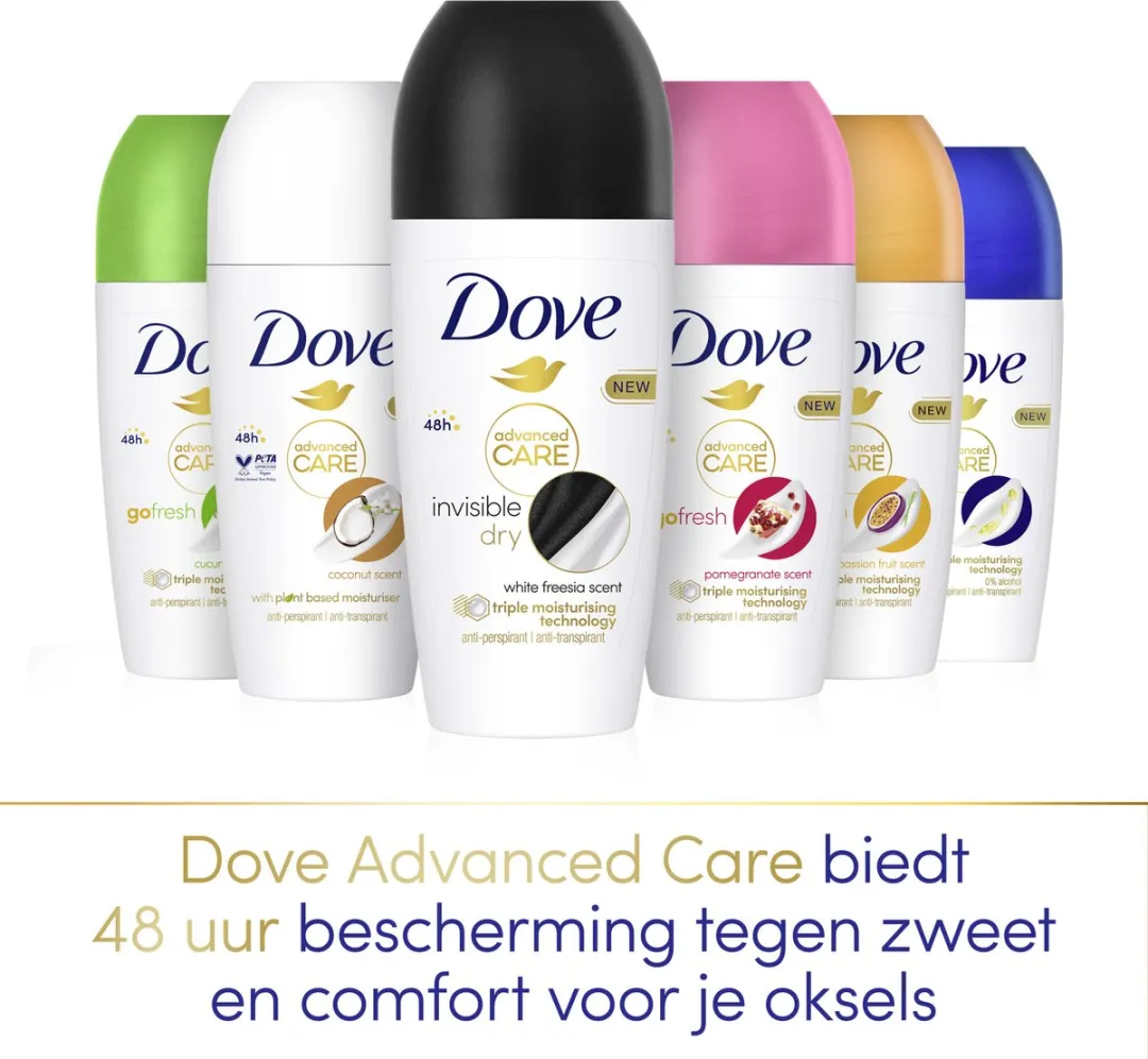 Dove Advanced Care Anti-Transpirant Roller - 300ml (6x50ml)