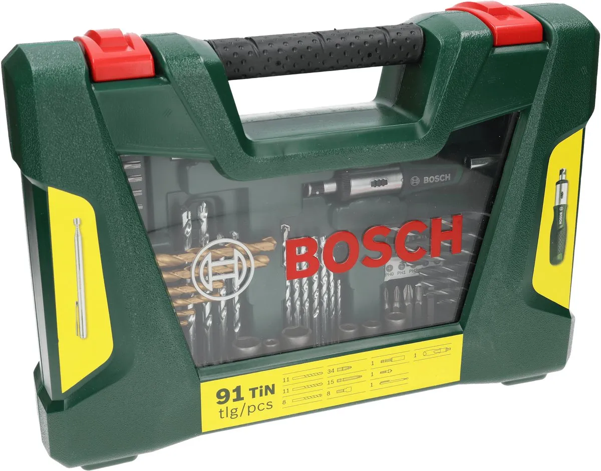 Bosch V-Line Boor- en Schroefbitset 91-delig - Titanium