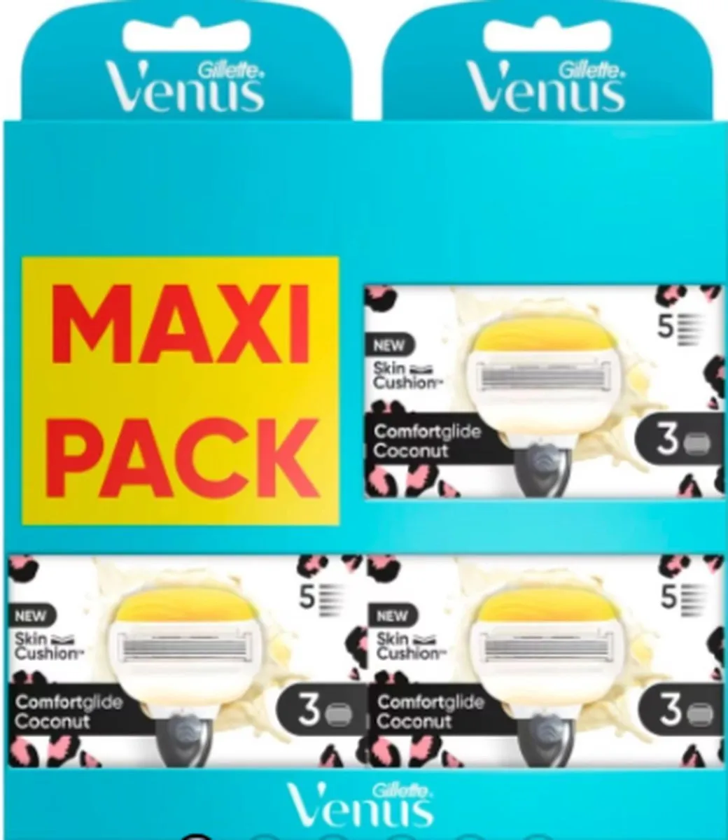 Gillette Venus Comfortglide Coconut Maxi Pack Navulmesjes 9 Stuks