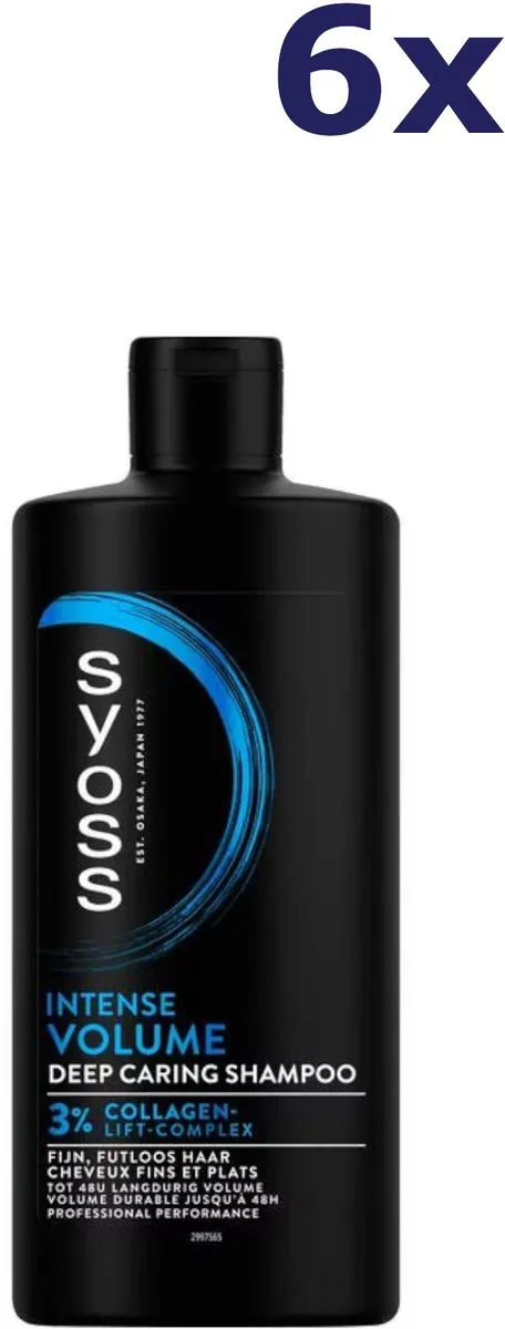 SYOSS Volume Shampoo Fijn & Dun Haar - 6x440ml