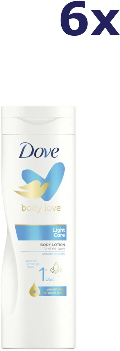 Dove Light Care Bodylotion 400ml - 12 Stuks
