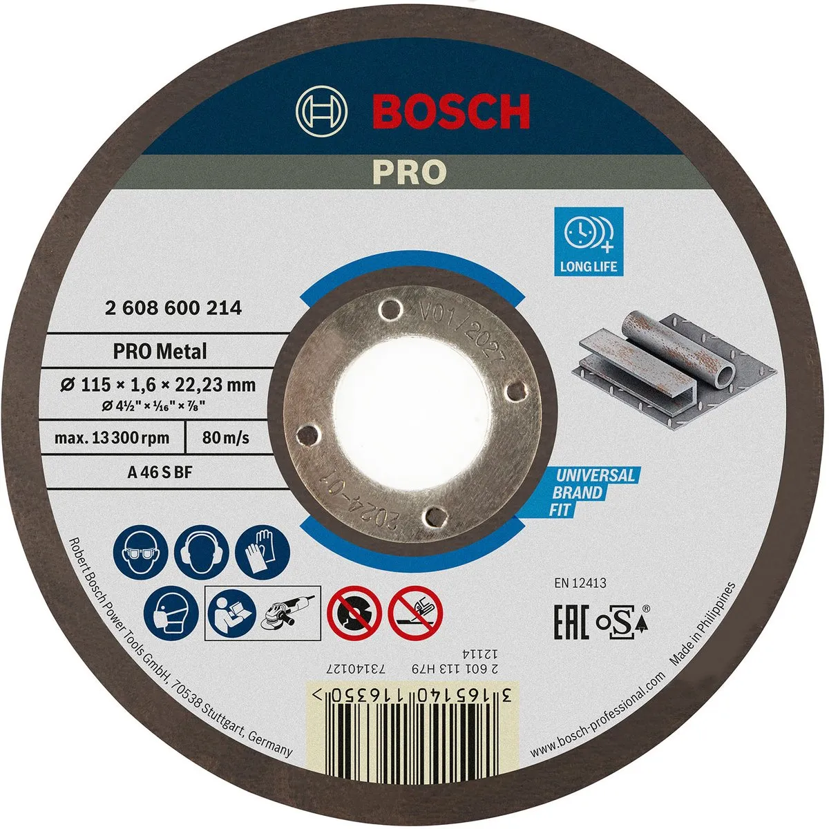 Bosch Expert for Metal AS 46 S Doorslijpschijf 115mm - Metaal