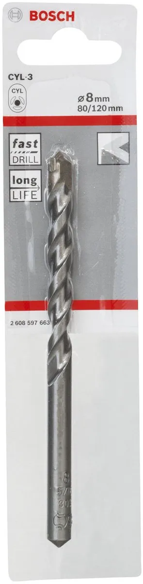 Bosch Betonboren Cyl-3 8x80mm D7,5mm - 5 Stuks