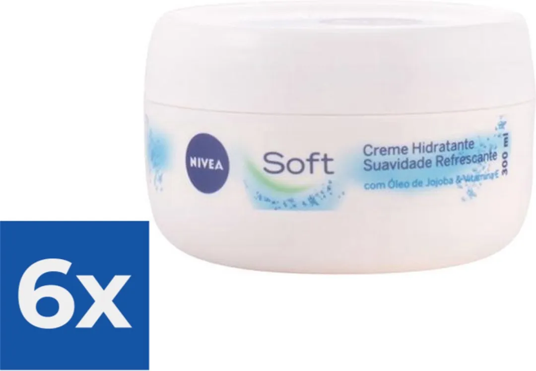 NIVEA Soft Hydraterende Crème 1800ml - 6 Stuks