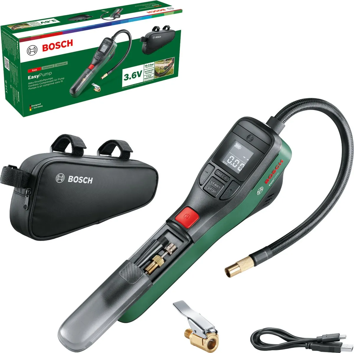 Bosch EasyPump 0603947002 Draagbare Bandenpomp